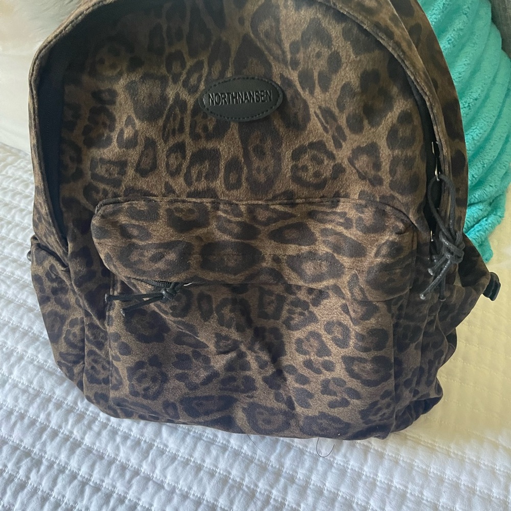 Northnansen Brown Leopard Print Backpack